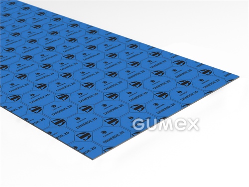 DIMERSIL 20, 0,5mm, 1500x1500mm, 100bar, NBR/Aramidfasern, +250°C (Dampf +200°C), blau, 